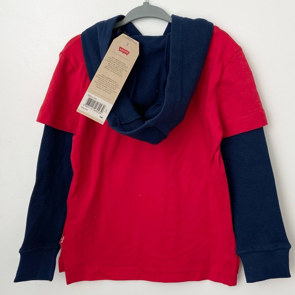 Toddlers Levi’s Brand Thermal Hoodie Tee Size 3 - Picture 2 of 6